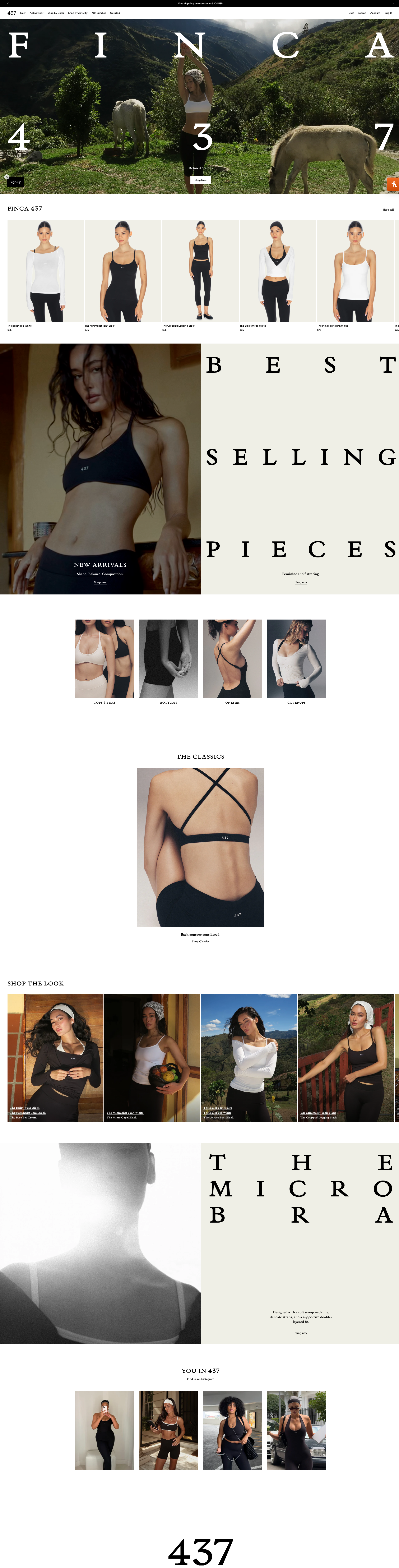437 Activewear Shopify store