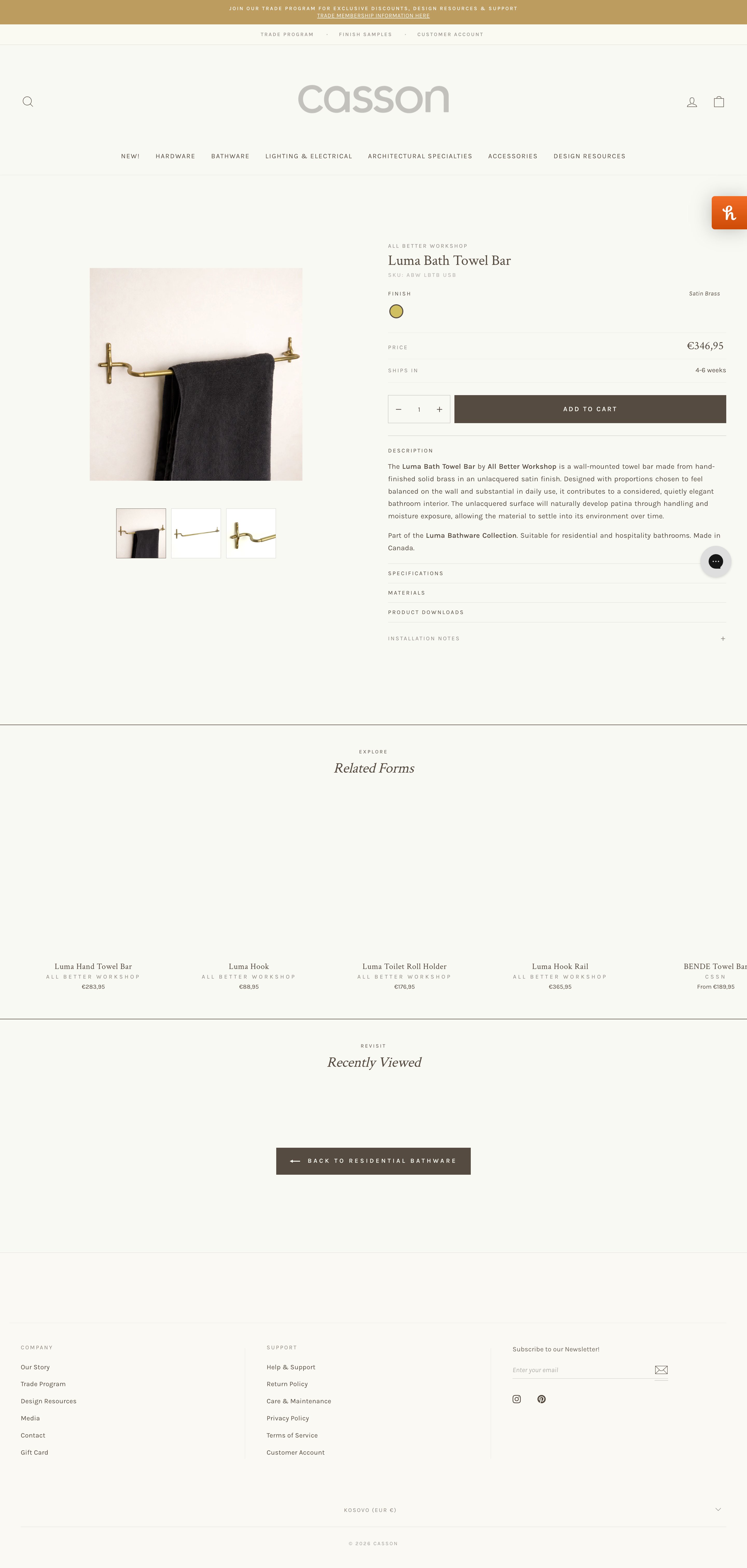 Casson Hardware product page