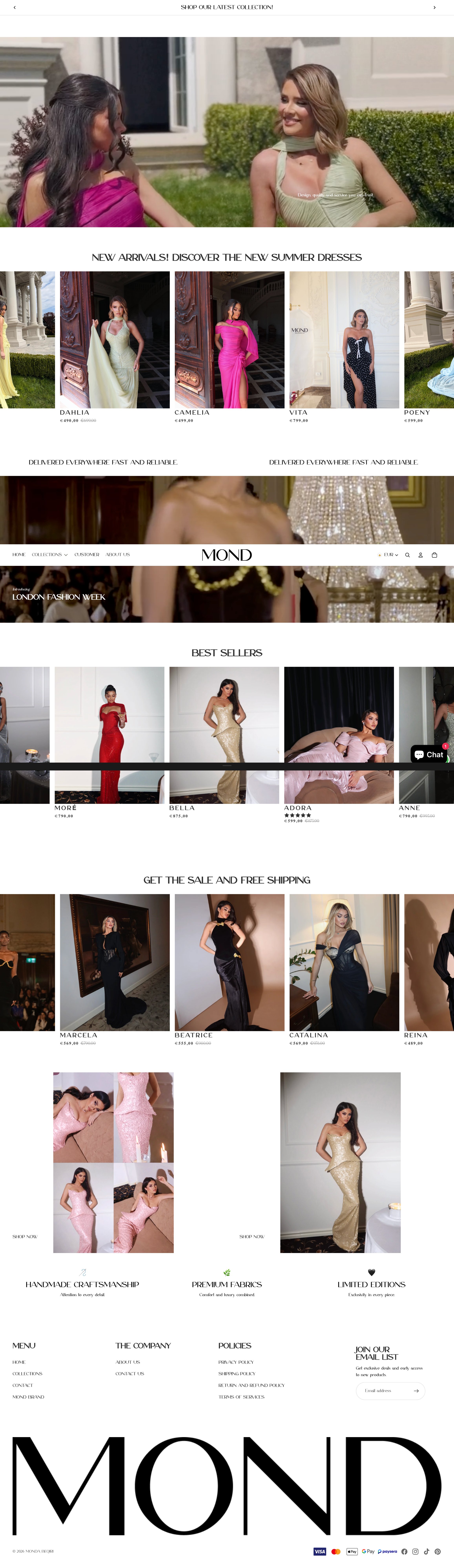 MOND Shopify store