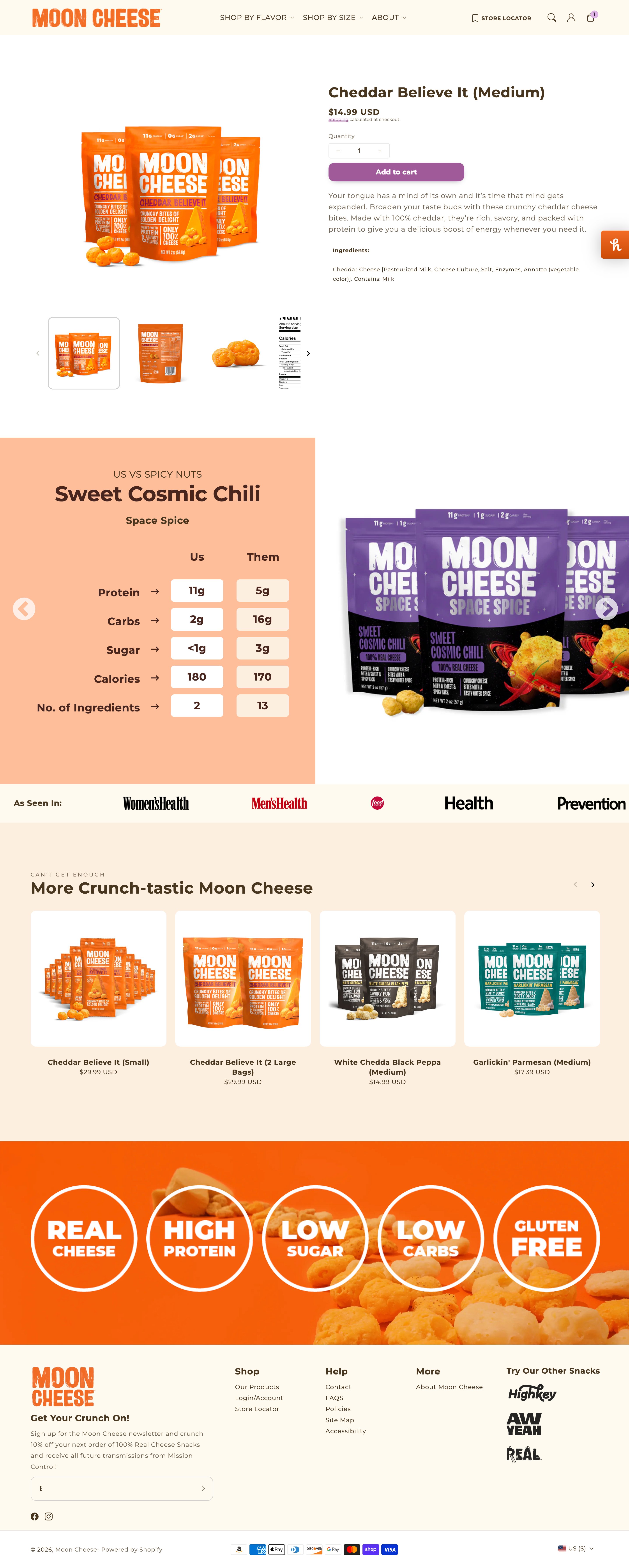 Moon Cheese product page