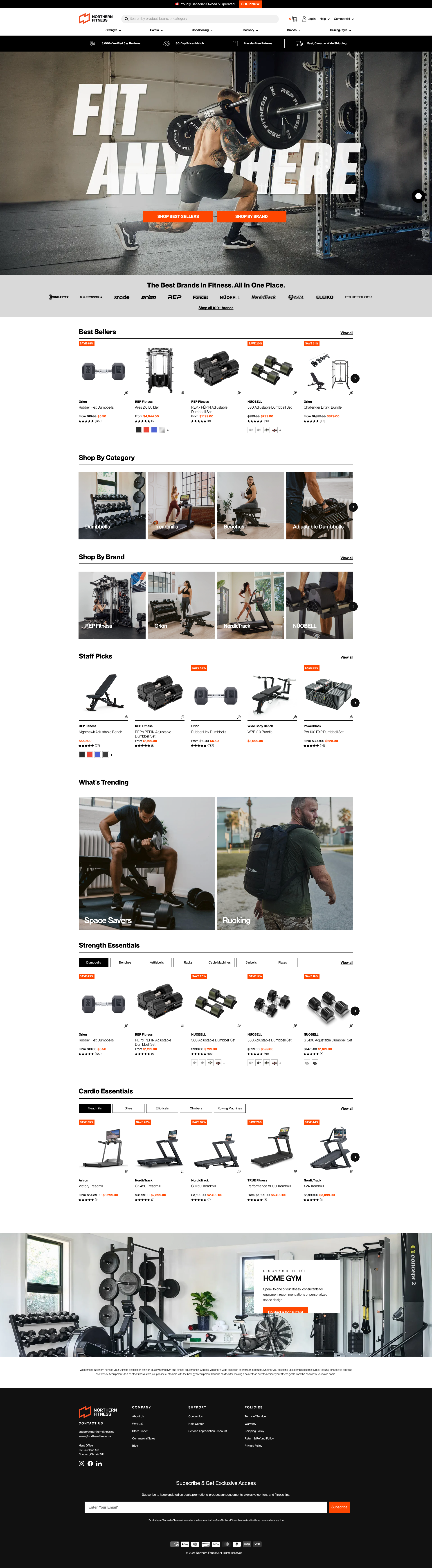 Northern Fitness Shopify store