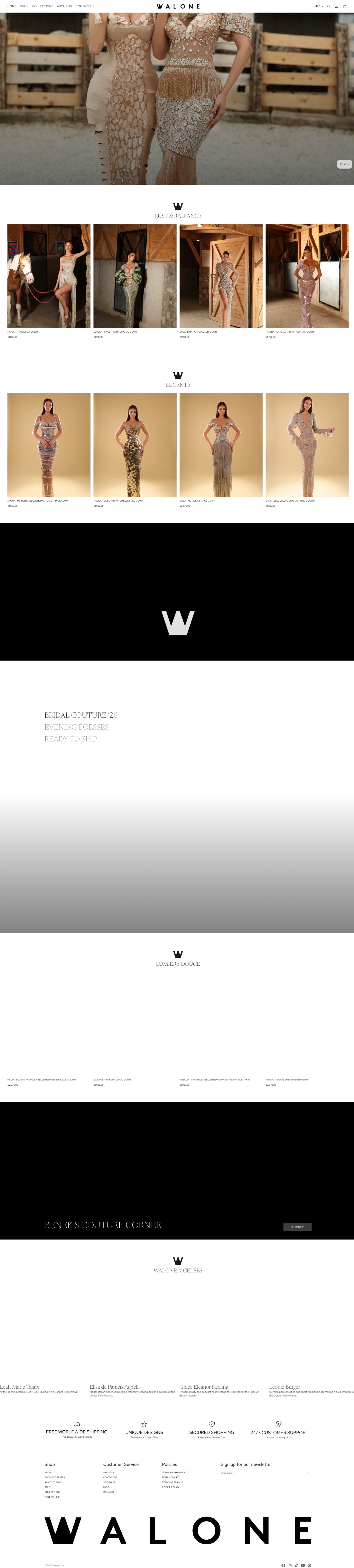 Walone Fashion Shopify store
